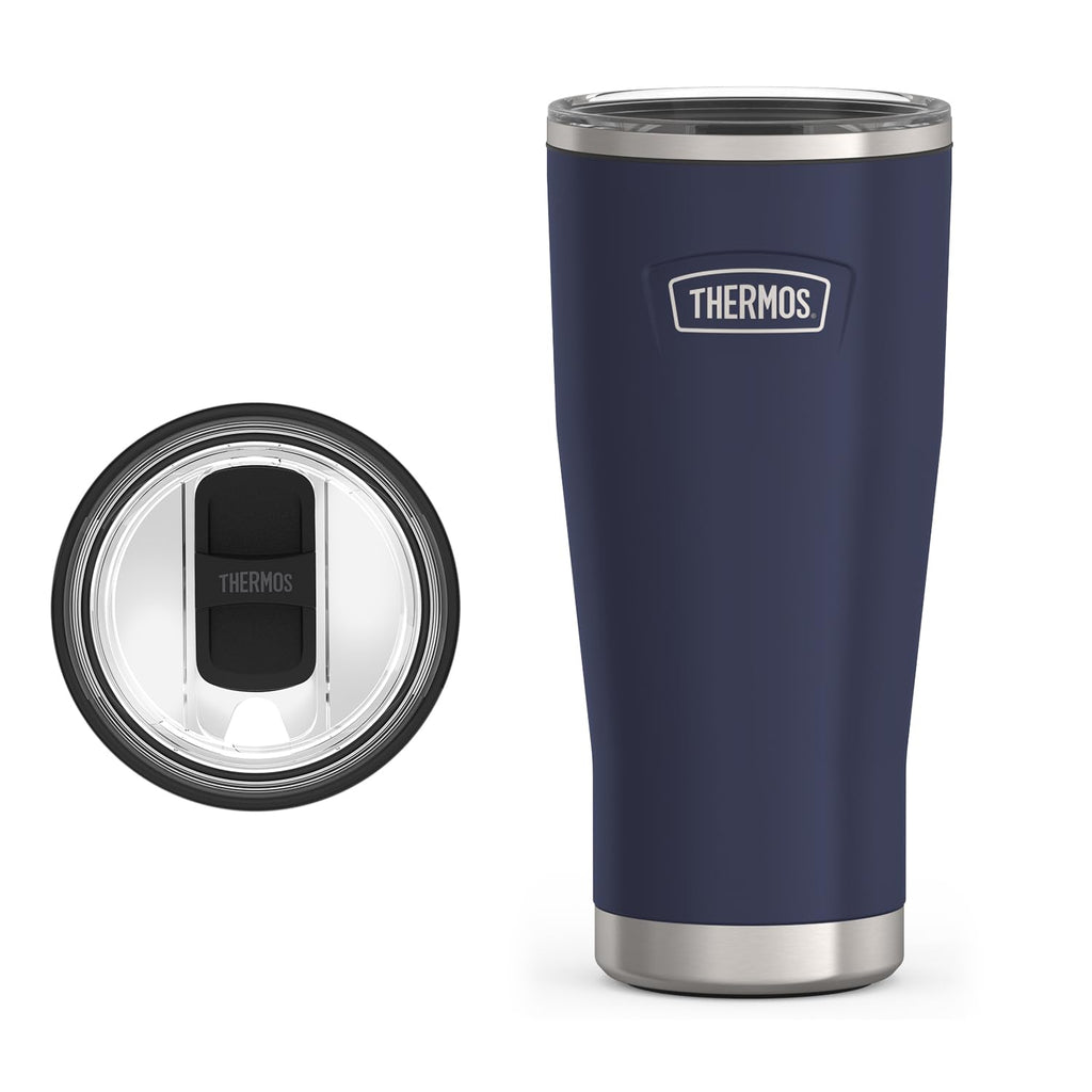 THERMOS ICON SERIES Stainless Steel Cold Tumbler with Slide Lock 24 Ounce Mystical Navy
